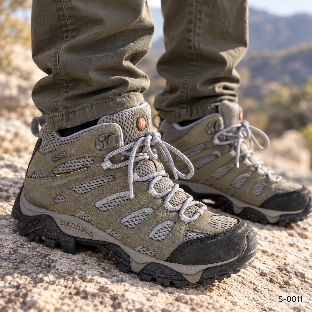 Merrell Moab Mid Waterproof Hiking Boots Grey Periwinkle Womens 8 J88792 S-0011